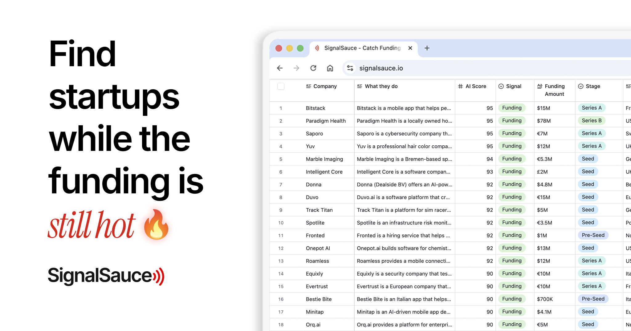 SignalSauce screenshot